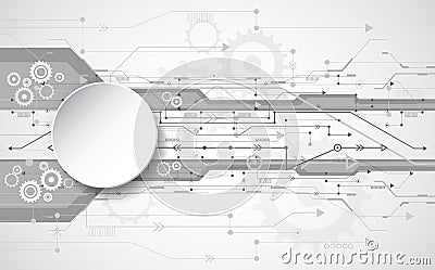 Abstract technological background concept with various technology elements. illustration Vector Vector Illustration