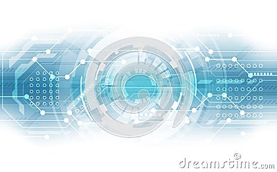 Abstract technological chipset processor circuit board background. vector illustration. Vector Illustration