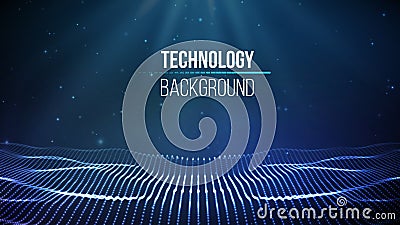 Abstract technology background. Background 3d grid.Cyber technology Ai tech wire network futuristic wireframe Stock Photo