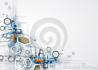 Abstract technology background Business & development direction Vector Illustration