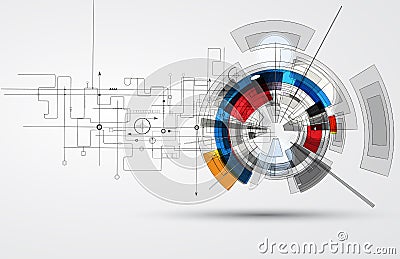 Abstract technology background Business & development direction Vector Illustration