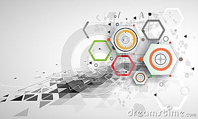 Abstract technology background Business & development direction Vector Illustration