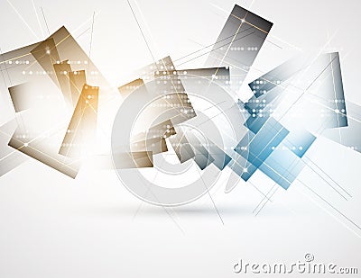 Abstract technology background Business & development direction Vector Illustration