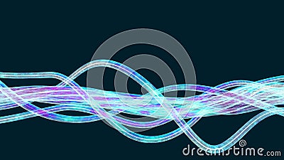 Abstract technology background with glowing high energy wires Stock Photo