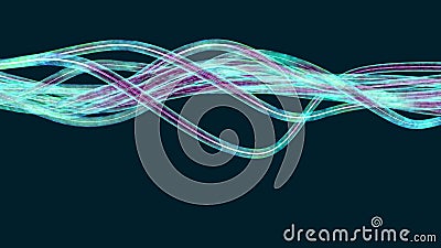 Abstract technology background with glowing high energy wires Stock Photo