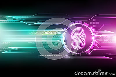 Abstract technology background.Security system concept Vector Illustration