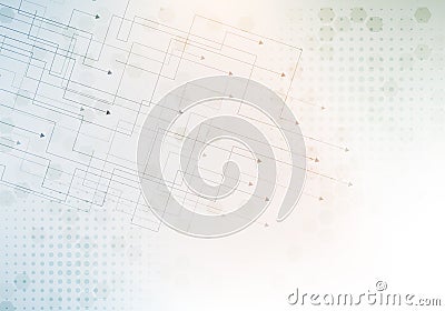 Abstract technology background with small arrows Vector Illustration