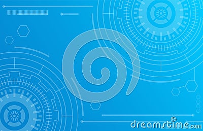 Abstract technology background with various technological elements Hi-tech communication concept Vector Illustration