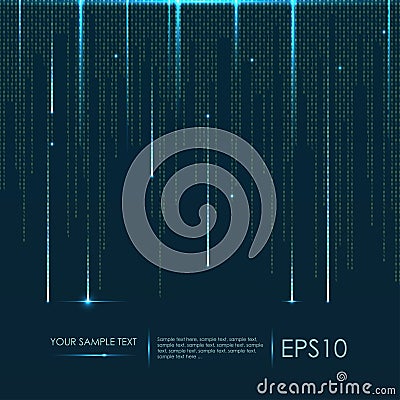 Abstract technology background. Vector binary code Vector Illustration