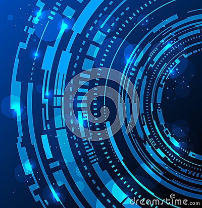 Abstract technology circles background Vector Illustration