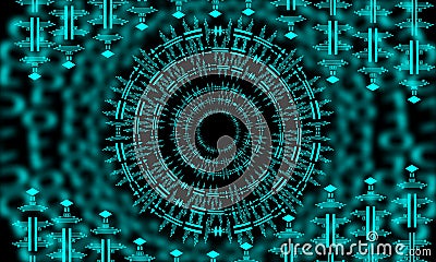 Abstract technology circles background. futuristic technology background, Illustration business digital technology concept. Vector Illustration