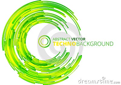 Abstract technology circles vector background Vector Illustration