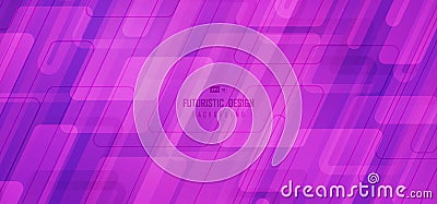 Abstract technology design of rectangle magenta style template. Overlapping with line tech square backgroudn. Vector Illustration