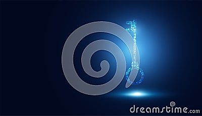 Abstract technology key digital concept cyber security private digital background.Vector Vector Illustration