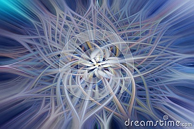 Abstract technology multicolor background with flowing wavy lines. Futuristic fascinating effect Cartoon Illustration