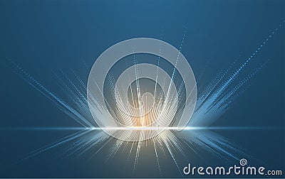 Abstract technology particle. Virtual molecule background. Computer generated for business solution and presentation Vector Illustration