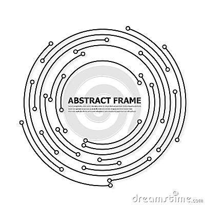 Abstract technology round frame. Vector illutration Vector Illustration