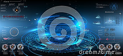 Abstract technology ui futuristic concept hud interface Vector Illustration