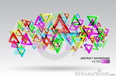 Abstract template background with triangle shapes Vector Illustration