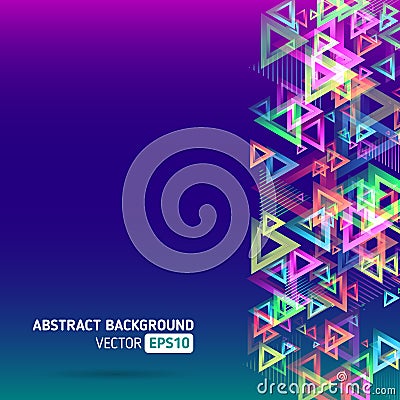 Abstract template background with triangle shapes Vector Illustration