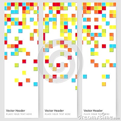 Abstract template vertical banner Vector Illustration
