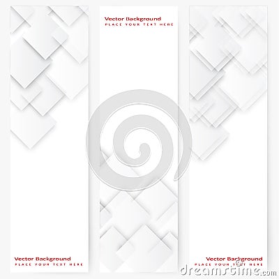 Abstract template vertical banner Vector Illustration