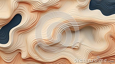 abstract terrain map contours Cartoon Illustration