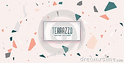 abstract terrazzo marble pattern backdrop for outdoor granite design Vector Illustration