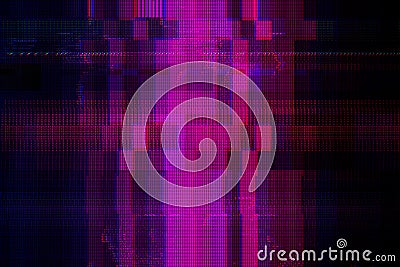 Abstract Test Screen Glitch Texture. Stock Photo