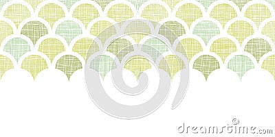 Abstract textile green fishscale horizontal Vector Illustration