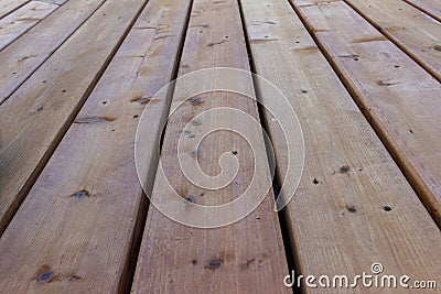 Abstract texture background of cedar deck boards Stock Photo