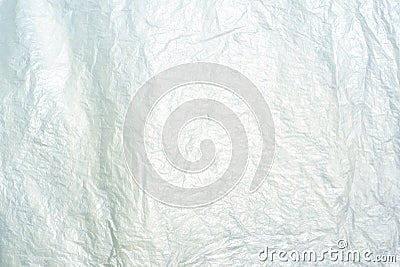 Abstract texture and background of wrinkled plastic sheet reflec to the light of sun Stock Photo