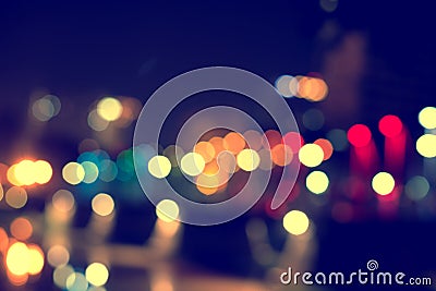 Abstract texture bokeh city lights in the background Stock Photo