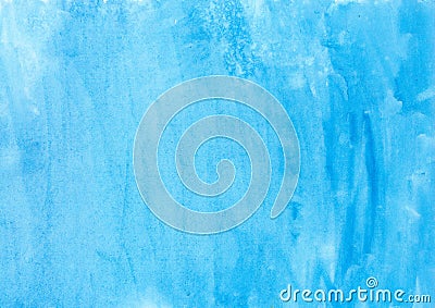 Abstract texture brush ink background blue aquarel watercolor splash hand paint on white background Stock Photo