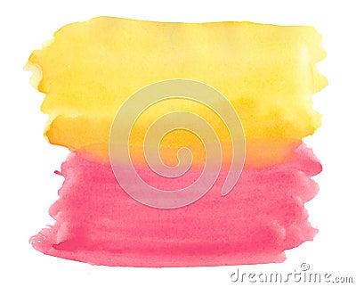 Abstract texture brush ink background multicolored aquarell watercolor splash paint on white background Stock Photo