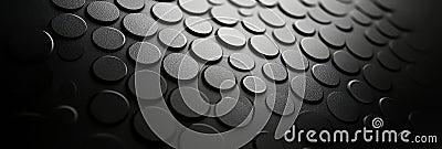 Abstract texture of circular shapes in black and gray tones creating modern visual pattern Stock Photo