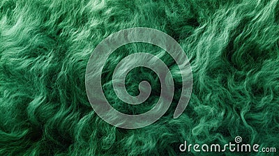 Abstract Texture of Green Sheep Wool. Embodying the Spirit of Saint Patrick's Day. Symbolizing Luck and Celebration Stock Photo