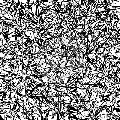 Abstract texture with random, chaotic lines in tangled, jumbled Vector Illustration