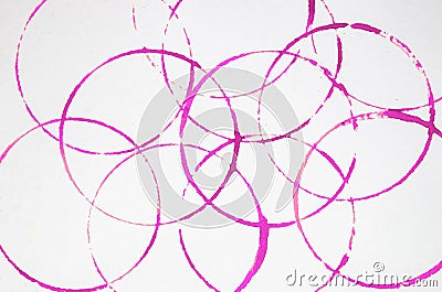 Background - watercolor drawing. Set of purple circles Stock Photo