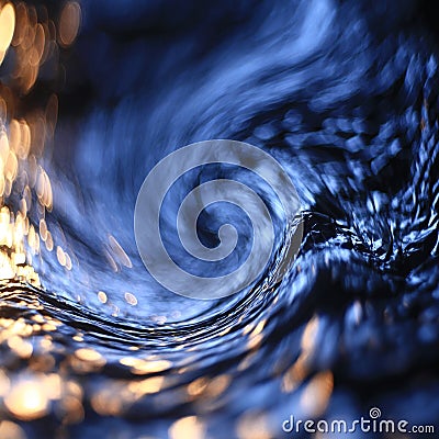 Abstract texture, simulation of water at sunset Stock Photo