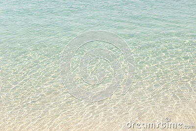 Abstract texture of water on sand beach Stock Photo