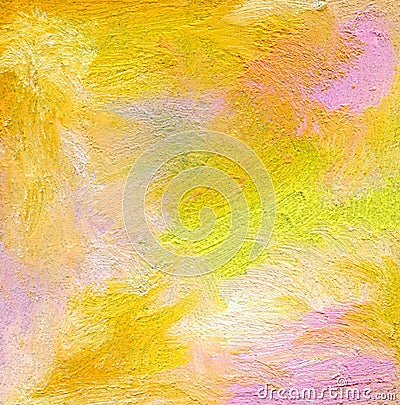 Abstract textured acrylic and oil pastel painted background Stock Photo