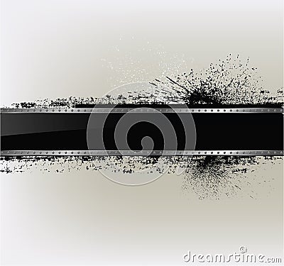 Abstract textured background with a metal frame Vector Illustration