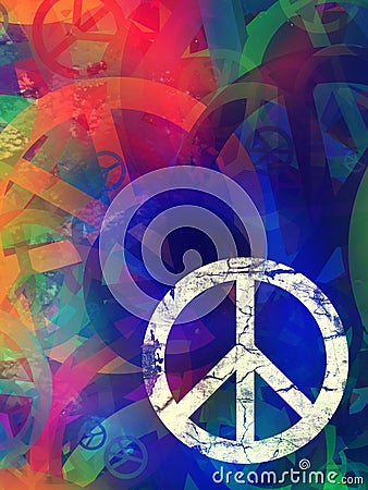 Abstract textured collage - Peace Background Stock Photo