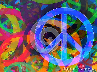 Abstract textured collage - Peace Background Stock Photo