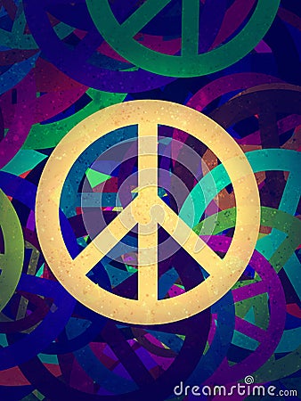 Abstract textured collage - Peace Background Stock Photo