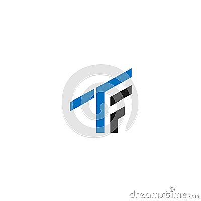 Abstract TF letter initial logo. symbol of TF geometry, alphabet icon vector logo template. minimalist and modern initial logo or Vector Illustration