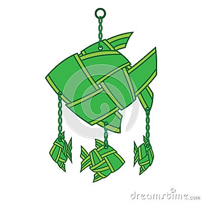 Abstract Thai mobile weave fish Vector Illustration
