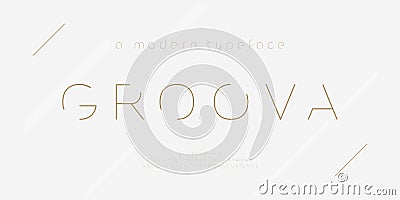 Abstract thin line font alphabet. Minimal modern fashion fonts and numbers. Typography typeface uppercase lowercase and number. Vector Illustration