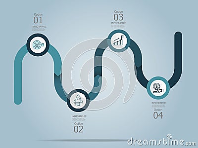 Abstract timeline roadmap infographic presentation Vector Illustration